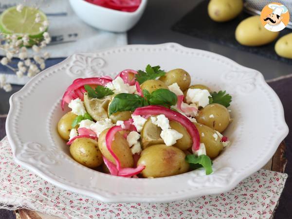 Kartofler en papillote med citron og feta