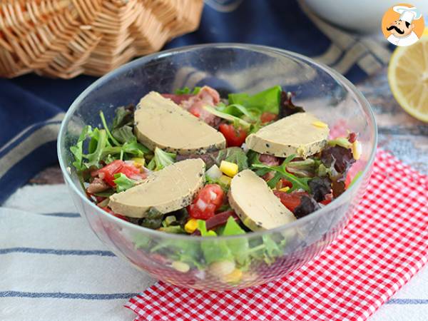 Landaise-salat med foie gras (Perigord-salat)