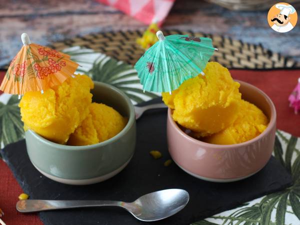 Mango- og limesorbet med kun 3 ingredienser, klar til at spise på 5 minutter! - foto 3