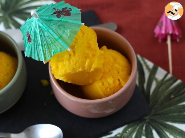 Mango- og limesorbet med kun 3 ingredienser, klar til at spise på 5 minutter! - foto 4