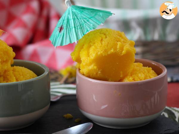 Mango- og limesorbet med kun 3 ingredienser, klar til at spise på 5 minutter! - foto 6