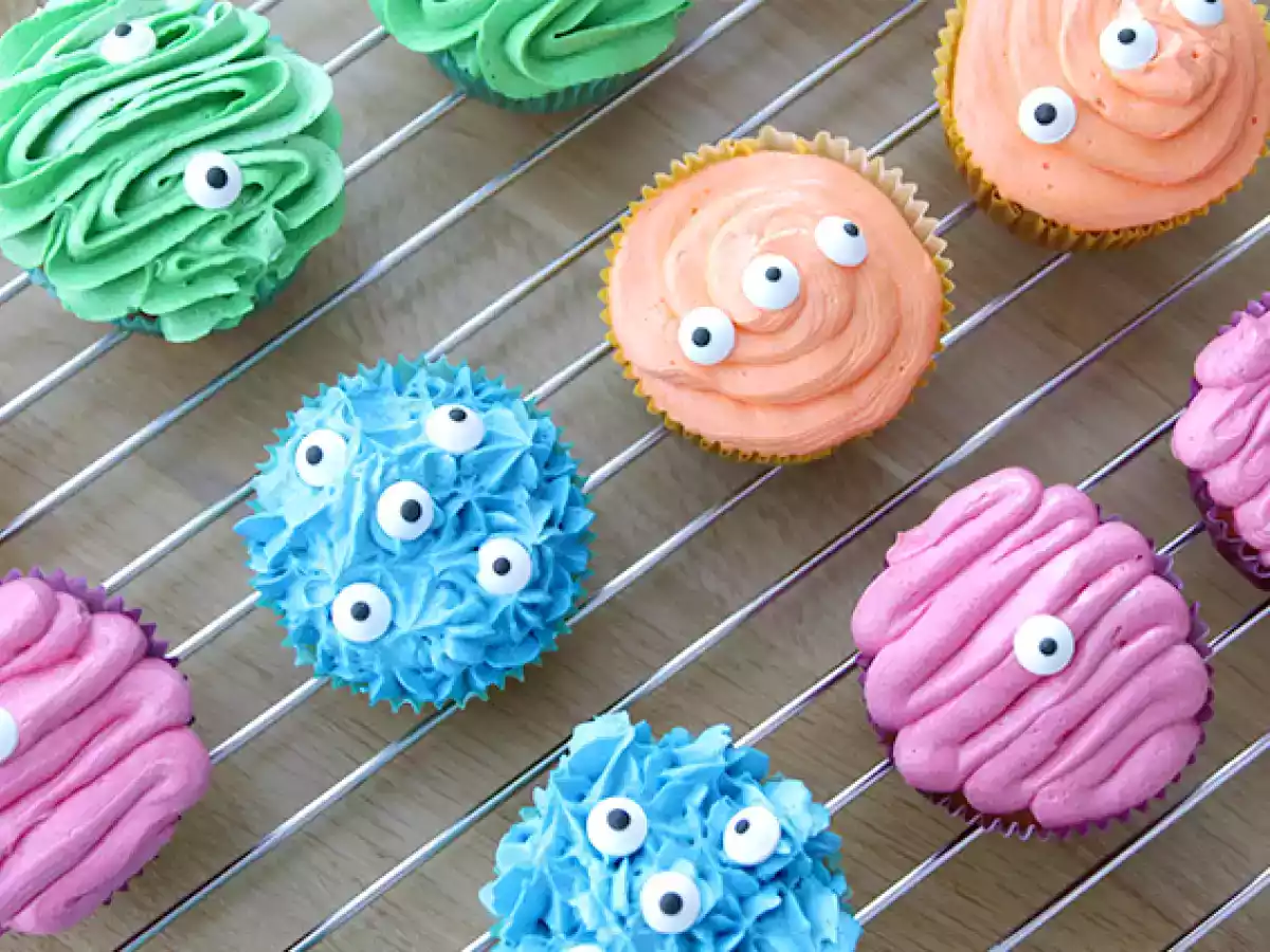 Monster-cupcakes til halloween