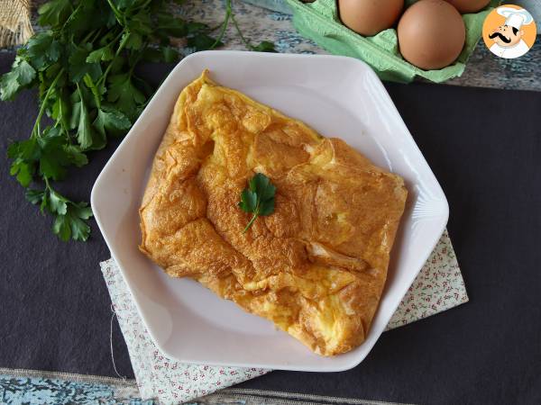 Omelet i frituregryde, en let opskrift uden at gøre noget beskidt i køkkenet! - foto 5