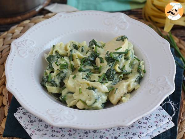 One pot-pasta med spinat, gedeost og kylling - foto 4