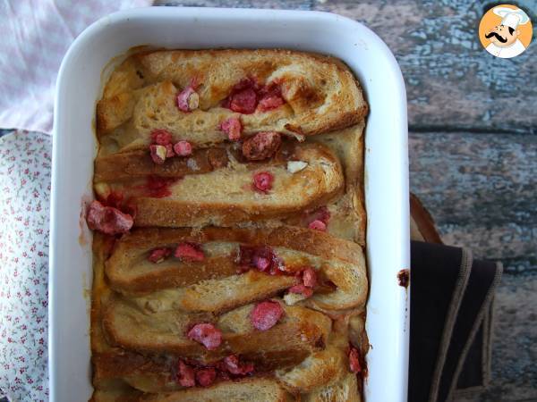 Ovnbagt fransk toast med pink praline-topping, en ultra-gourmet-opskrift - foto 4