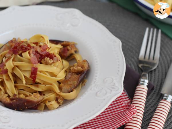 Pasta med figner og pancetta