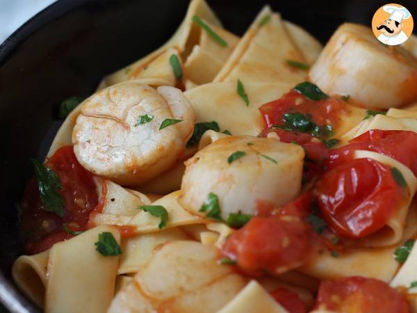 Pasta med kammuslinger, en elegant forret med fisk og skaldyr - foto 3