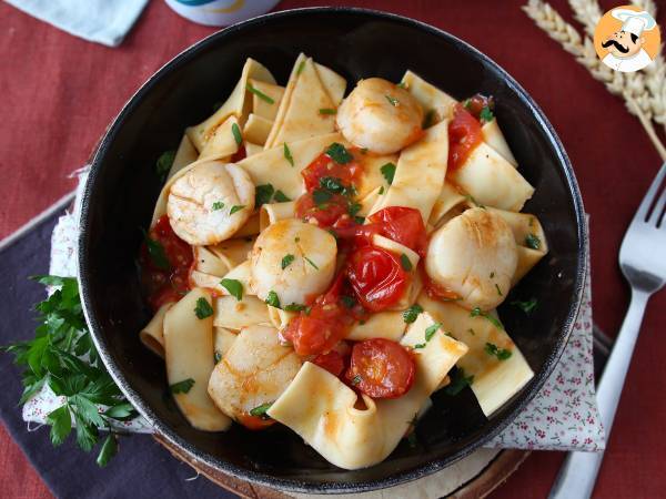 Pasta med kammuslinger, en elegant forret med fisk og skaldyr - foto 4