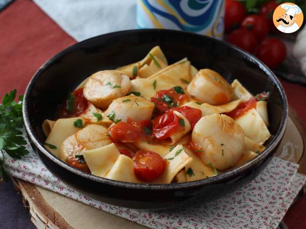 Pasta med kammuslinger, en elegant forret med fisk og skaldyr - foto 5