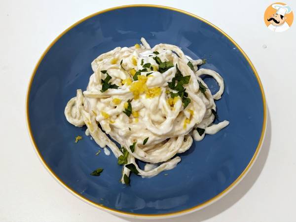 Pasta med ricotta og citron, en delikat forret, som er meget nem at tilberede! - foto 4