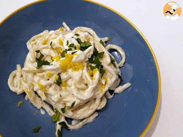 Pasta med ricotta og citron, en delikat forret, som er meget nem at tilberede! - foto 5