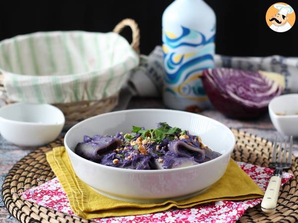 Pasta med rødkål og valnødder, den første ret, der ser godt ud og er nem at tilberede - foto 2