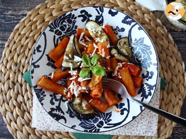 Pasta Siciliana med aubergine, den nemme og lette version - Pasta alla Norma - foto 3