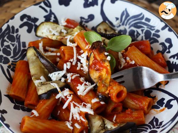 Pasta Siciliana med aubergine, den nemme og lette version - Pasta alla Norma - foto 4