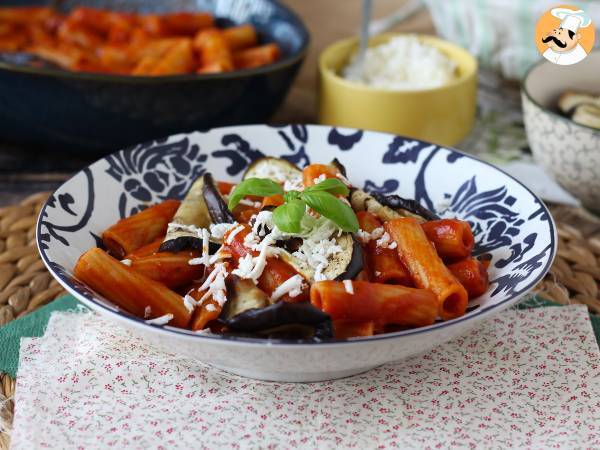 Pasta Siciliana med aubergine, den nemme og lette version - Pasta alla Norma - foto 6