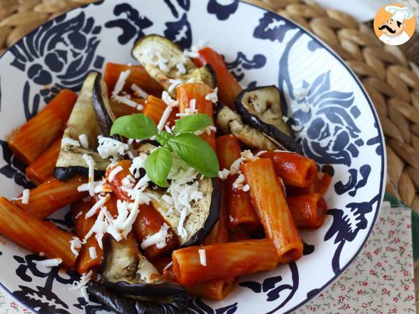 Pasta Siciliana med aubergine, den nemme og lette version - Pasta alla Norma - foto 7