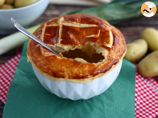 Porre- og kartoffelsuppe med butterdej - foto 3