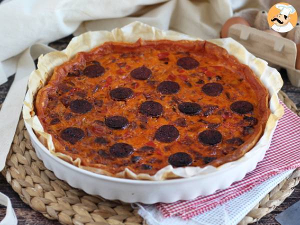 Quiche med peberfrugt og chorizo - foto 3