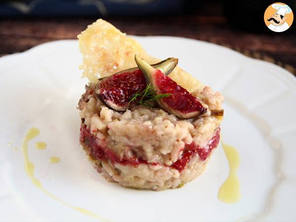 Risotto med figen, gorgonzola og skinke