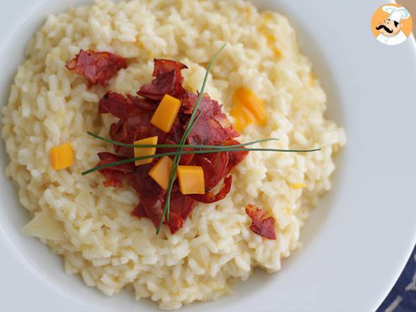 Risotto med ost og chorizo