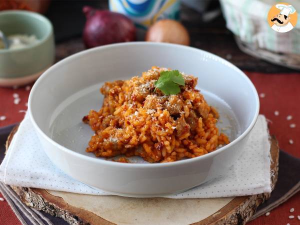 Risotto 'nduja og pølse, en første ret med intens smag - foto 2