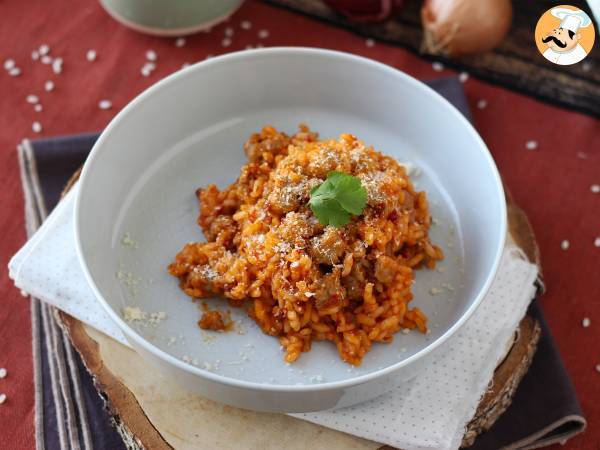 Risotto 'nduja og pølse, en første ret med intens smag - foto 5