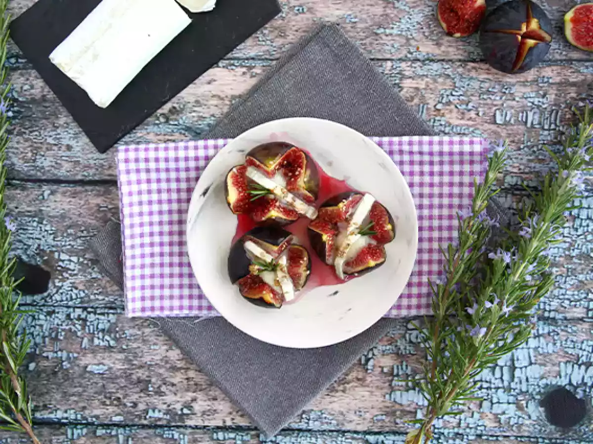 Ristede figner med gedeost med honning - foto 2