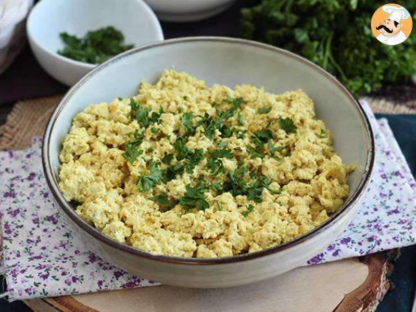 Rørt tofu som erstatning for røræg!