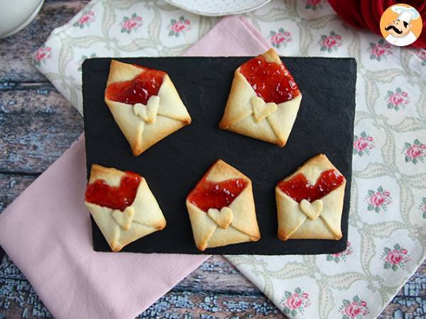 Shortbread konvolutter af kærlighed til Valentinsdag