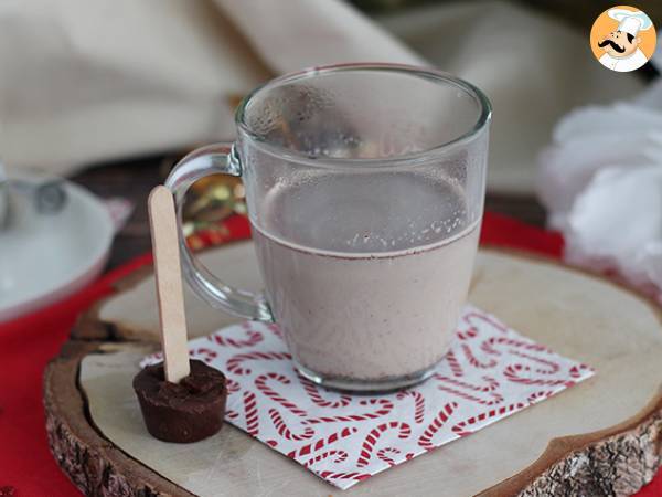 Slikkepinde med varm chokolade: mørk chokolade + Carambar - foto 3