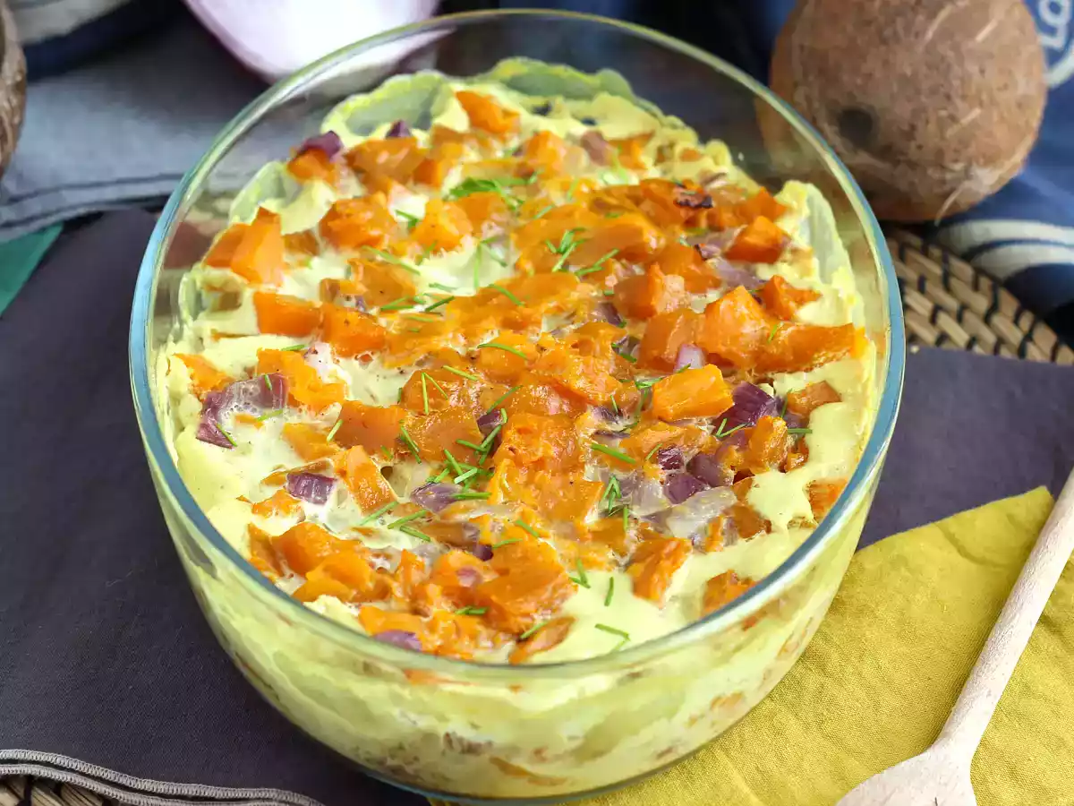 Sød kartoffelgratin med kokosmælk og karry - foto 2