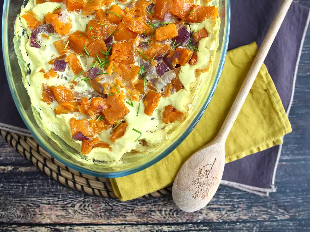 Sød kartoffelgratin med kokosmælk og karry - foto 3