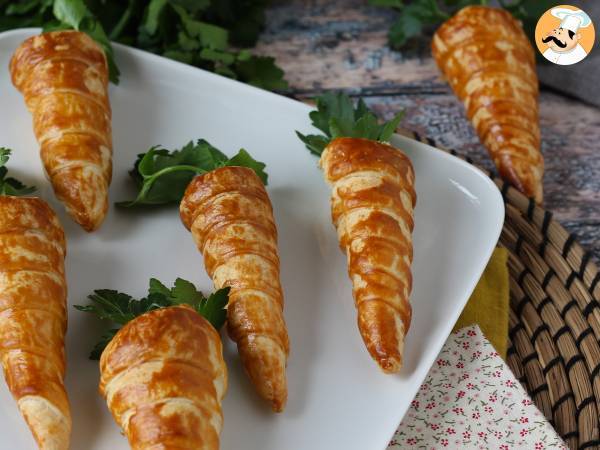 Søde butterdejsgulerødder til en påskeaperitif: gedeost og soltørrede tomater - foto 2