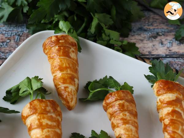 Søde butterdejsgulerødder til en påskeaperitif: gedeost og soltørrede tomater - foto 3