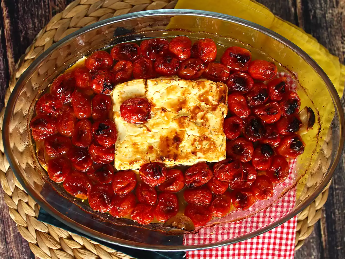 Tagliatelle feta cherrytomater - bagt feta-pasta - foto 4