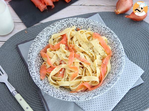 Tagliatelle med røget laks og dild - foto 5