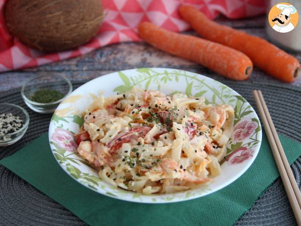 Thai Pasta (nudler med kokosnøddecreme, rejer og grøntsager)