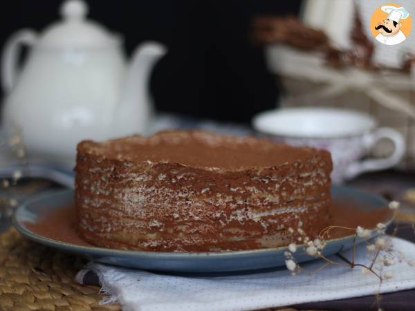 Tiramisu-agtig pandekagekage med kaffe og kakao - foto 2