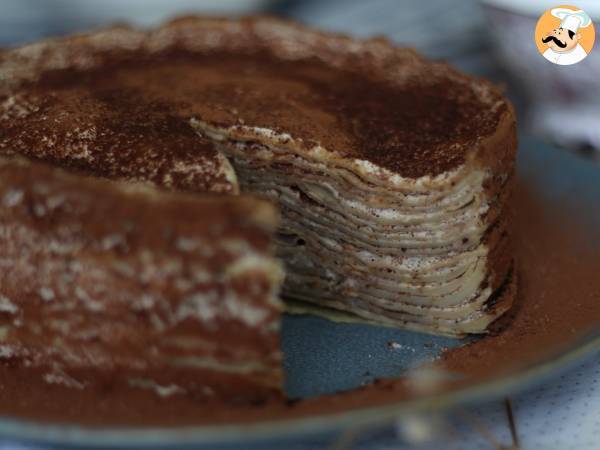 Tiramisu-agtig pandekagekage med kaffe og kakao - foto 3