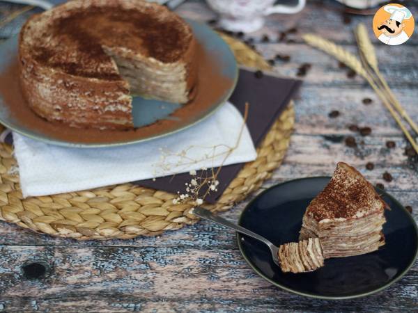 Tiramisu-agtig pandekagekage med kaffe og kakao - foto 4