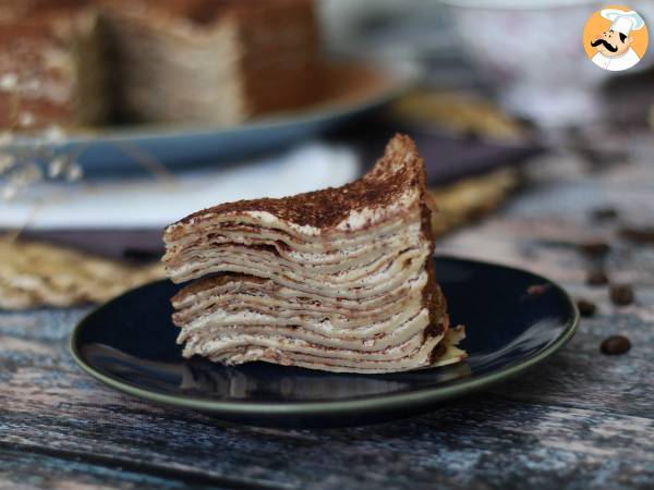 Tiramisu-agtig pandekagekage med kaffe og kakao - foto 6