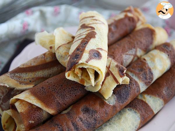 Vanilje- og chokolademarmorerede crepes - foto 2