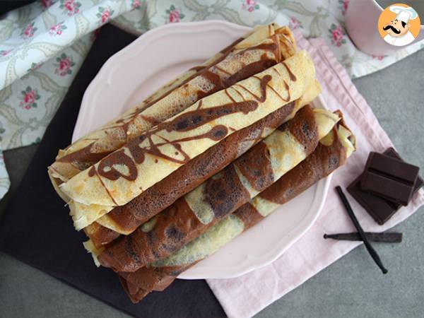 Vanilje- og chokolademarmorerede crepes - foto 3