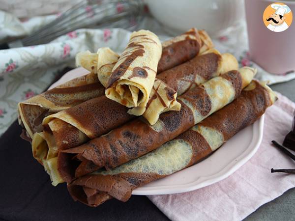 Vanilje- og chokolademarmorerede crepes - foto 4