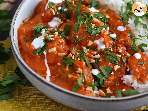 Vegansk Malai Kofta: kikærtefrikadeller med tomatsauce