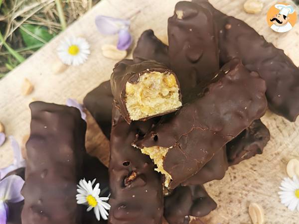 Veganske og glutenfri hjemmelavede Snickers-barer