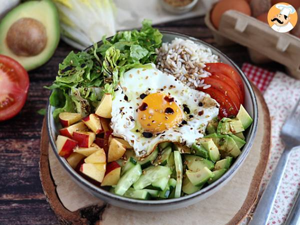 Vegetarisk Buddha-skål - En smukt afbalanceret og farverig salat! - foto 3