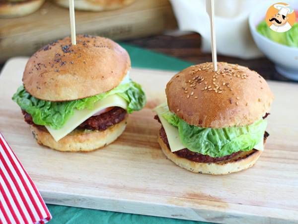 Vegetarisk burger med røde bønner