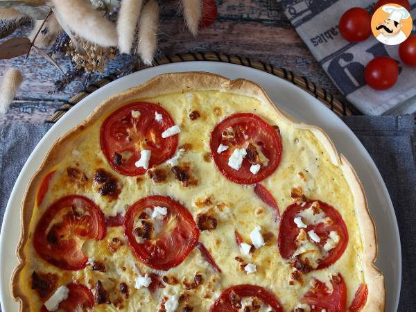 Vegetarisk quiche med tomat og feta, perfekt til at tage med på picnic! - foto 5