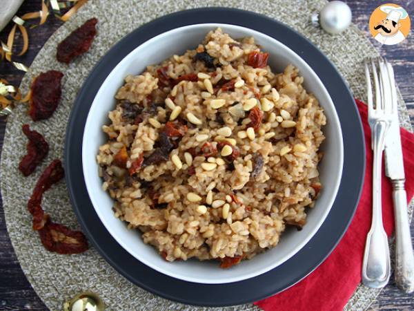 Vegetarisk risotto med soltørrede tomater og svampe - foto 3